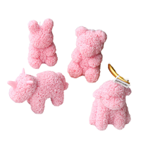 Bougies de cire de soja parfumées de luxe en gros mignon animal rose ours fleurs non toxique sans danger pour la Saint-Valentin mariage Pâques Diwali