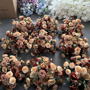 M-FB215 Wholesale rose center piece flower <b>ball</b> artificial silk flower <b>ball</b> white and green flower <b>ball</b> for wedding arrangement - Product Image 2