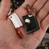 Thewizcrafts Kendin Yap Paslanmaz Çelik Cep Bıçağı Mini Şef Kamp Seti Küçük Satır Bıçağı Anahtarlık Ahşap Saplı OEM Paket Açacağı
