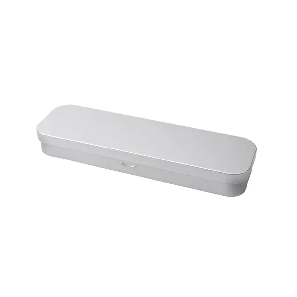 Buy Good Long Hardcover Organised Cheap Custom Simple Plain Sliver Empty MetalPen And Pencil Case