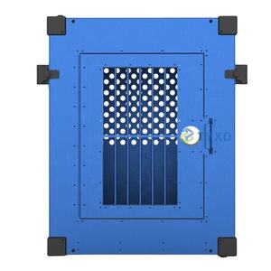 TYXD koyu mavi alüminyum köpek kafesi orta köpek sandık kulübesi ekstra büyük kapalı köpek kafesi araba - Product Image 2