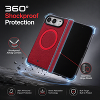 Étui de protection pour téléphone portable en fibre de carbone magnétique antichoc avec charge sans fil pour les professionnels