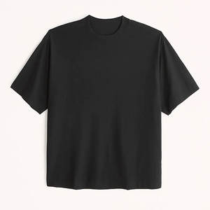 Camiseta Oversize Negra Premium para Hombre, 100% Algodón, Tallas Grandes, Estilo Boxy, de Alto Gramaje, Lisa, Venta al por Mayor, Fabricante - Product Image 3