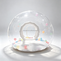 Dôme à bulles transparent gonflable avec tunnel de grimpette et souffleur d'air silencieux, tente à bulles en PVC transparente pour location de fête d'anniversaire
