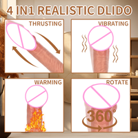 Machine sexuelle à poussée réaliste en silicone pour femmes, 10 modes de vibration, télécommande, jouet pour point G et stimulation anale, plaisir ultime
