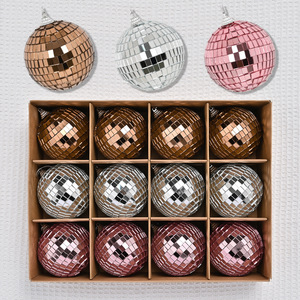 Adornos Colgantes de Bolas de Navidad de Plástico de 8CM, Decoración para el Hogar, Empaque en Caja, Decoración de Lujo para el Árbol de Navidad - Product Image 5