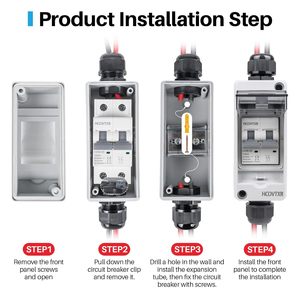 <span class=keywords><strong>Interrupteur</strong></span> de déconnexion pour panneau solaire 63A 550V DC, disjoncteur solaire photovoltaïque avec câble solaire pour utilisation extérieure dans les systèmes de batteries domestiques - Product Image 4