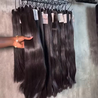 Lots de Cheveux Humains Raides Malaisiens Grade 10A Vierge, Cuticules Alignées, Remy, Noir Naturel, 3 Lots à Coudre