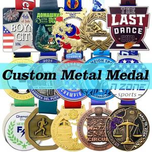 Medallas Personalizadas de Baile y Canto, Medallas de Competición de Talento Artístico con Forma de Corona, en Aleación de Zinc, con Relieve 3D y Esmalte Brillante - Product Image 3