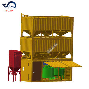 Fabrieks prijs draagbare cement silo hopper vliegas opslagcontainer type horizontaal 20GP container cement silo - Product Image 2