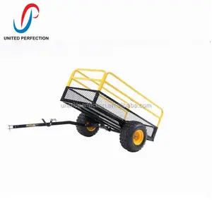 Tow Achter Beste Atv Utility Trailer Metalen Trailer Tractor Wagon Voor Tuin Met Lage Moq