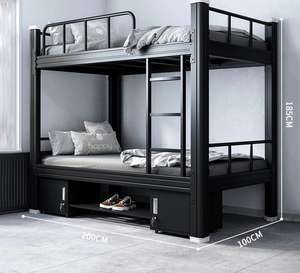 2024 meubles en acier au design moderne lits superposés en métal pour adultes de haute qualité pour chambre à coucher hôtel école hôpital appartement - Product Image 3