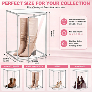 <span class=keywords><strong>Scatola</strong></span> Trasparente DAYOOH XX-Large per <span class=keywords><strong>Stivali</strong></span> e Sneaker, Contenitore Impilabile e Pieghevole in Plastica per Scarpe - Product Image 2