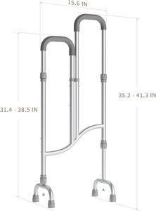 2-in-1 có thể điều chỉnh chiều cao cao cấp Walker rollator leo cầu thang hỗ trợ mía cho người già bề mặt phẳng tiêu chuẩn Walker leo - Product Image 6