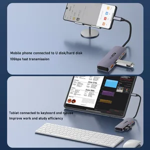 High Quality 4 Ports USB 10Gbps Hub with USB Hub <strong>Type</strong> C 3.2 Gen 2 3.2 Usb Hub <strong>Data</strong> Transmission Splitter for Laptop PC <strong>Computer</strong> - Product Image 4