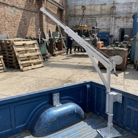 Grue de camion électrique portable de 400 kg, grue à flèche télescopique pliable en aluminium, treuil 12 V, rotation à 360 degrés