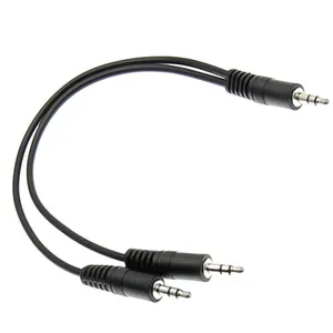 定制高质量2合1音频电缆3.5毫米Y汽车音频电缆适配器音频辅助电缆