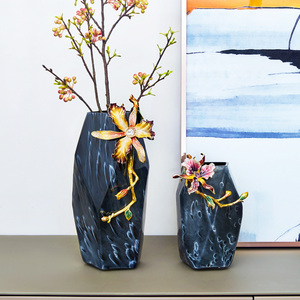 Vasi di RORO Fiore Moderno di Lusso Decorativo per la Casa <span class=keywords><strong>VANESSA</strong></span> FLORA Serie S Dimensioni Blu di Vetro Fresco Vaso di Fiori a secco per la Decorazione della Casa - Product Image 2