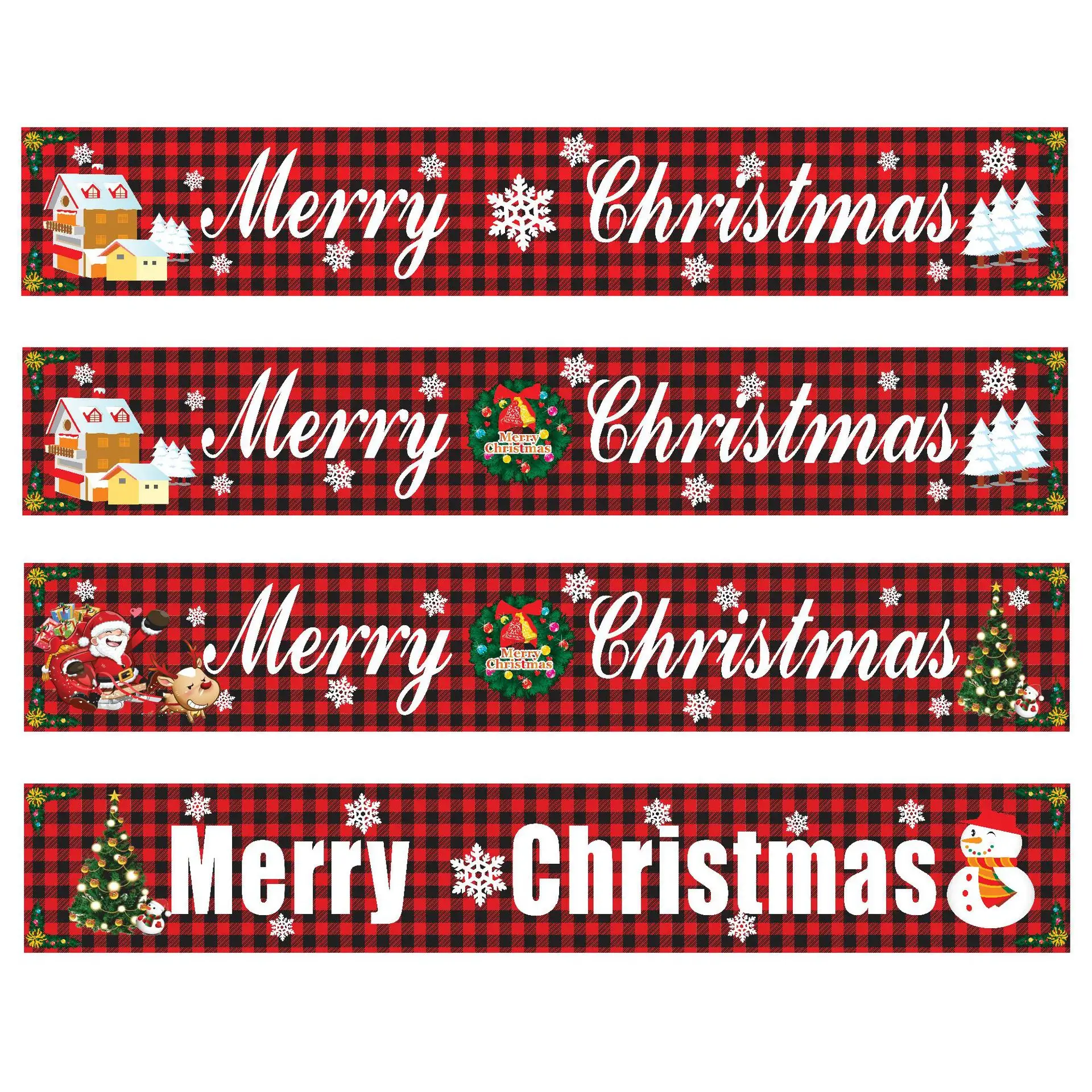 דגל חג המולד שמח בהתאמה אישית באנר סמל חג המולד קיר תלוי אווירה קישוט דלת מוסך