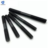 Threaded on Both Ends M6x20mm Steel Push Rod Double End Thread Stud with Zinc and Black Finish