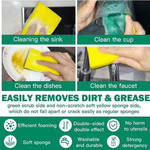 SPIFIT Éponge Nettoyante Écologique en Mélaminé pour Vaisselle, Emballée Individuellement, Outil de Nettoyage Gonflable pour Cuisine et Salle de Bain, Livraison Gratuite - Product Image 2