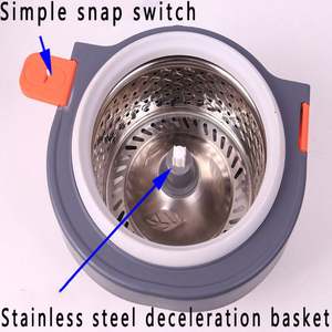 Cubo de suspensión hidráulica sin lavado a mano, interruptor de bloqueo inteligente, para fregar y limpiar - Product Image 4