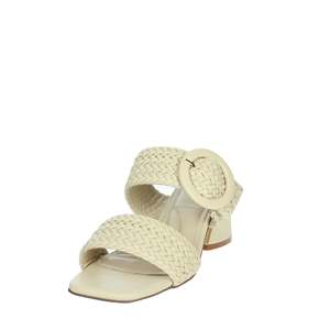 Sandalias de Tacón para Mujer Laura Biagiotti, Color Beige, con Tira Tejida y Tacón Cuadrado - Product Image 6