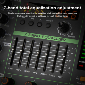 Gt6 Âm Thanh Kỹ Thuật Số Giao Diện Điều Khiển Mixer 6 Kênh Chuyên Nghiệp Âm Thanh Mixer Với Bộ Khuếch Đại 350W * 2 Giao Diện Điều Khiển - Product Image 5