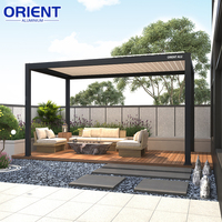 Revêtement en poudre Panneau de toit de terrasse en aluminium Pergola Toiture de terrasse sur mesure Auvent de toit de terrasse en verre extérieur en aluminium