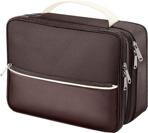 Muestra Gratuita, Organizador de Accesorios Electrónicos Todo en Uno, Portátil, Impermeable, de Gran Capacidad, Ligero, Bolsa de Lona Doble - Product Image 5