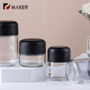 Bouchon noir sans BPA résistant aux enfants bouteille de sel de bain vide stockage de grains de café nourriture pour bébé petit pot en verre pour Jeeter avec couvercles - Product Image 3