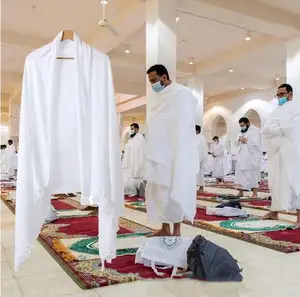 Made In China 100% Polyester White Ihram Umrah Haji Towel Colth Non Woven Bag For Haji Towel