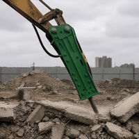 Marteau hydraulique pour excavatrice avec burin en acier et boîtier métallique peint pour la démolition