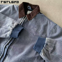 Blouson de travail vintage personnalisé en toile de canard pour homme, style usé, matelassé, coupe courte, type bomber, pour ouvriers