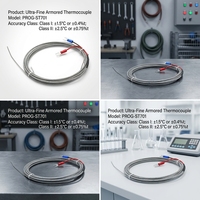 Thermocouple blindé miniature PROG-ST701-2 de type K/N/S/R/B pour la mesure de température industrielle
