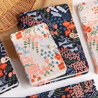 Carnet à couverture rigide en tissu brodé floral 3D A5/A6, papier Dorer 98 g/m², journal, bloc-notes artistique pour le quotidien et les fêtes