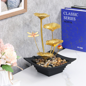 Modern <b>Desktop</b> Water Fountain Iron Plastic 110-220V Eco Friendly Decor For Office Home Entryway TV Stand Coffee Table - Product Image 1