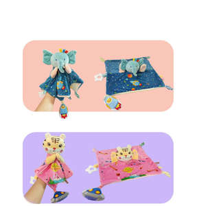 Juguete Educativo <span class=keywords><strong>de</strong></span> Peluche <span class=keywords><strong>de</strong></span> Tigre y Elefante <span class=keywords><strong>de</strong></span> Algodón para Bebés, Marioneta <span class=keywords><strong>de</strong></span> Mano para Niños, Juguete para Dormir - Product Image 3
