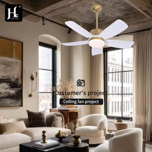 Ventilador de Techo LED Moderno de 48 Pulgadas con Motor de CC, 5 Aspas, Control Remoto, Material de Hierro y ABS para Uso Durante Todo el Año en la Sala de Estar - Product Image 6