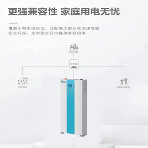 ระบบจัดเก็บพลังงานภายในบ้านแบบติดผนัง LiFePO4 10KWh 48V ระบบไฮบริดกริด ออลอินวัน - Product Image 1