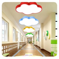 Nouveau Moderne Simple Creative Dessin Animé Enfants Lustre Maternelle Multicolore Nuage Led Plafond Pendentif Lumières lampe