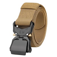 Ceinture d'entraînement tactique pour hommes Nouveau double rabat en alliage d'aluminium à dégagement rapide pour boucle Tissu élastique en nylon pour le camping