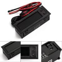 Kit de véhicule 3 en 1 12V, thermomètre, voltmètre, horloge, affichage numérique LED, voltmètre automatique, pièces intérieures, voltmètre de tension
