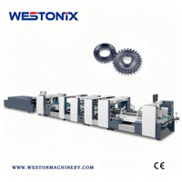 Machine à plier les boîtes à colle thermofusible à grande vitesse automatique WESTONIX, à entraînement électrique, écologique, pour l'emballage alimentaire et des boissons