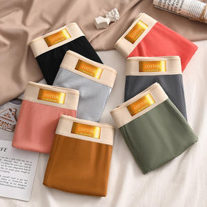 Caleçons Boxers Mi-Hauteur en Coton Respirants pour Hommes avec Logo – Couleur Unie, <span class=keywords><strong>Sous</strong></span>-Vêtements Sport Simples - Product Image 2