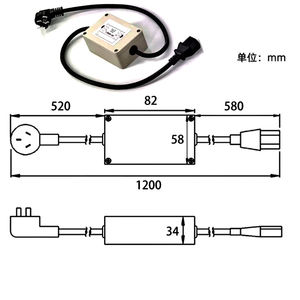 Filtre de puissance CA monophasé 500W 220V anti-interférence pour purification audio avec prise et câble MT-500W-L - Product Image 6