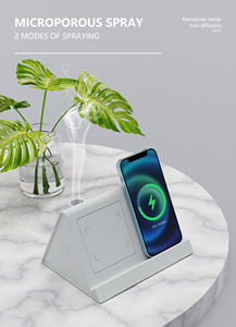 Estación de teléfono móvil universal, Cargador rápido inalámbrico de 15w con difusor de aroma para iphone y android, producto nuevo de <span class=keywords><strong>2022</strong></span> - Product Image 4