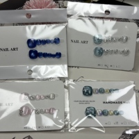 Uñas Postizas de Verano para los Pies, Diseño de Color Claro, Hechas a Mano, Estilos Variados, Paquete Mixto, Puntas de Uñas Falsas para Mujer