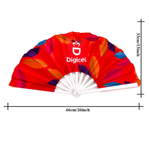 CustomพับRaveมือถือพัดลมAbanicos De Manoจีนของที่ระลึกสําหรับแขก<span class=keywords><strong>2023</strong></span>ตกแต่งโฆษณาที่กําหนดเองขนาดใหญ่พัดลมมือ - Product Image 2