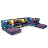 Ensembles de canapés de salon de luxe européens, canapé sectionnel design, tissu éponge amovible, chaises de lit